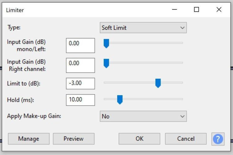 limiter controls 