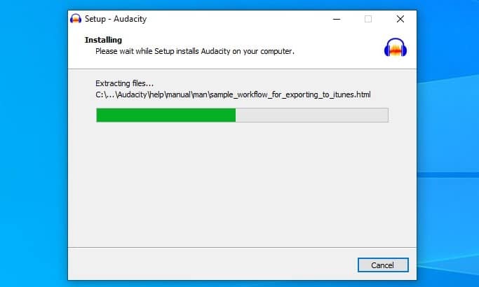 Audacity installer file