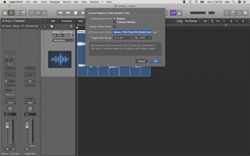 logic pro x sampler