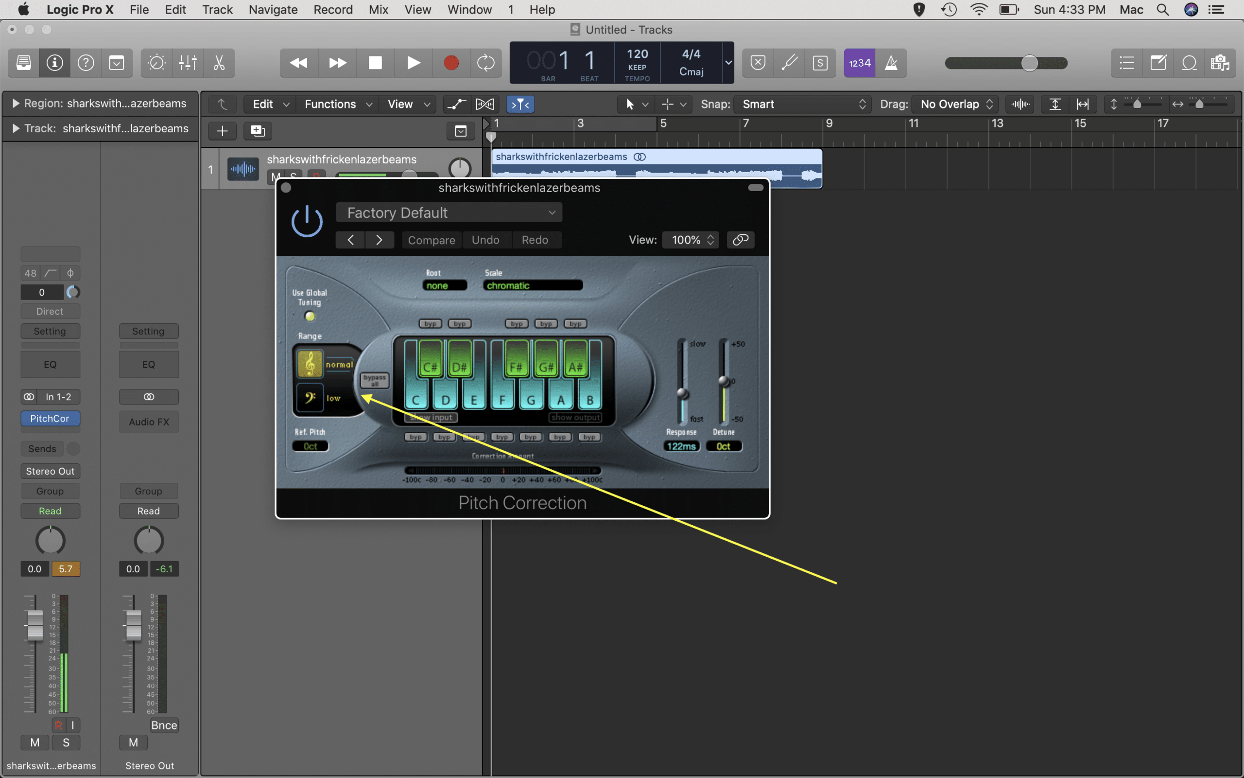 da plugg bass in logic x pro