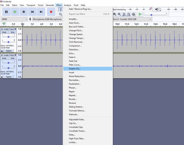 apply processing to your recording