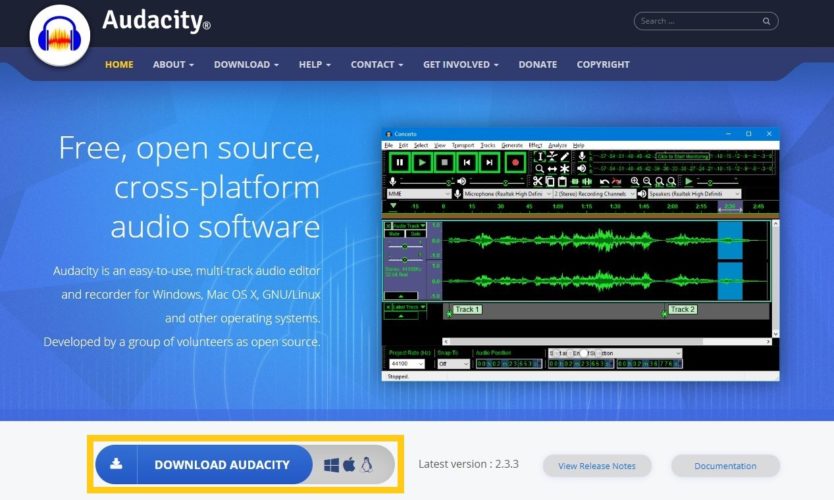 click track for audacity mac