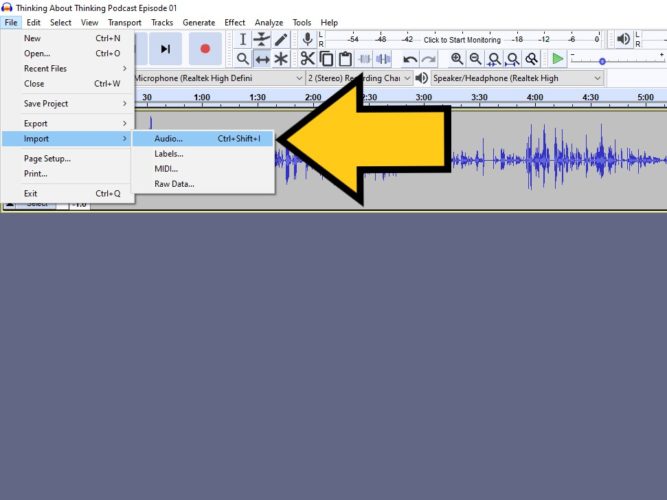 add sound effects in audacity