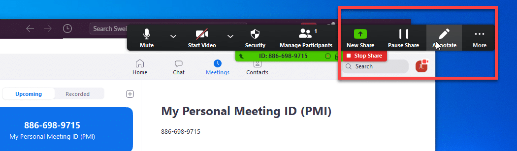 zoom meeting annotate