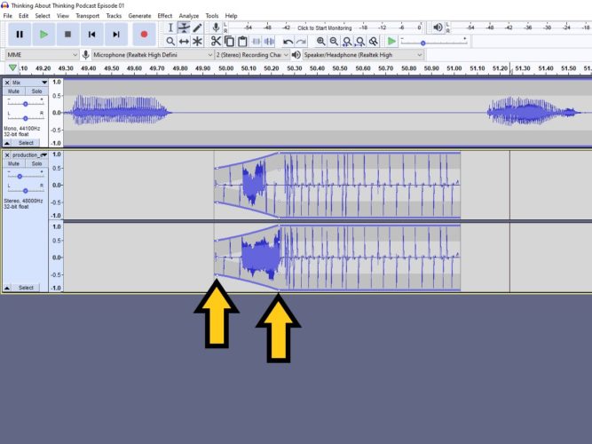 increase or decrease the audio level