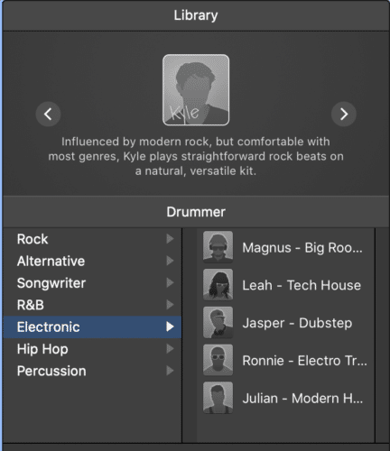 GarageBand drummer