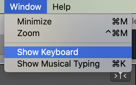 Show keyboard