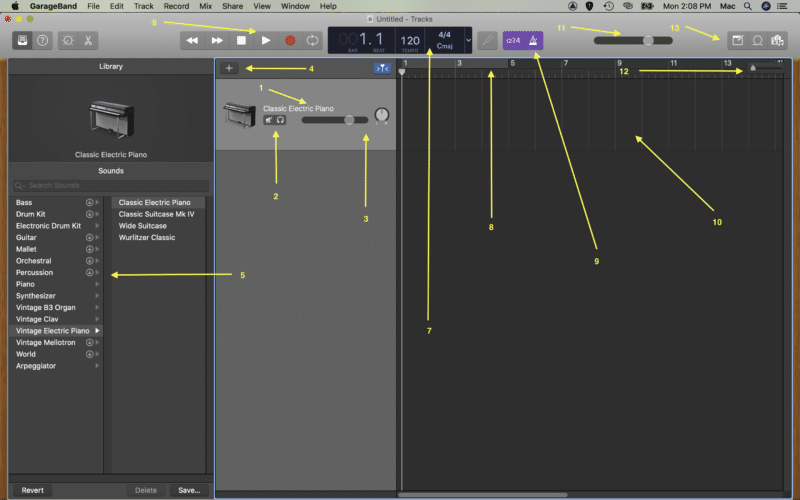 garageband how to get rid of charcaters