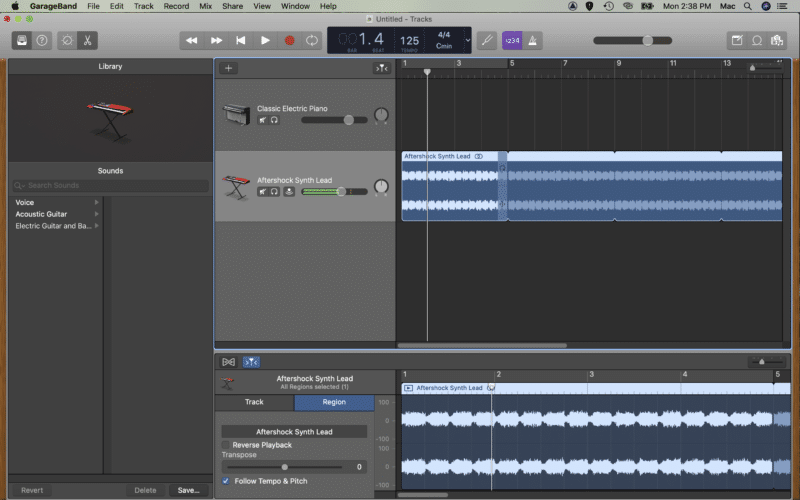 separate track and vocals in garageband 10.1