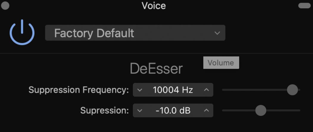 Factory Default DeEsser