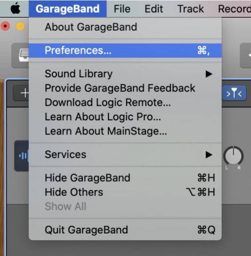 Preferences window