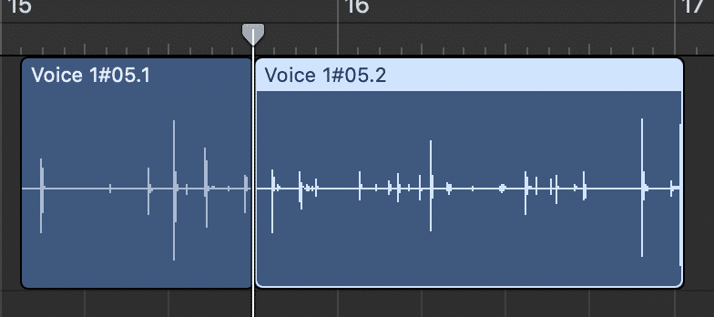 Splitting Audio Regions