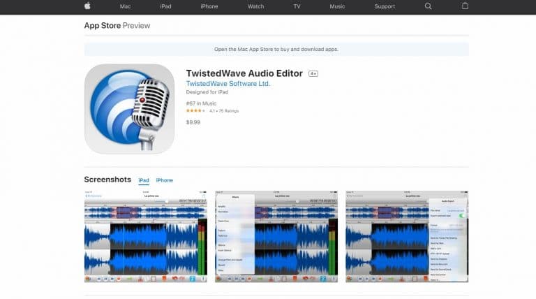 twistedwave audio editor ipad