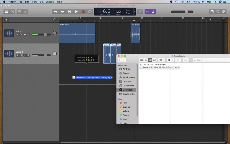 importing audio tracks