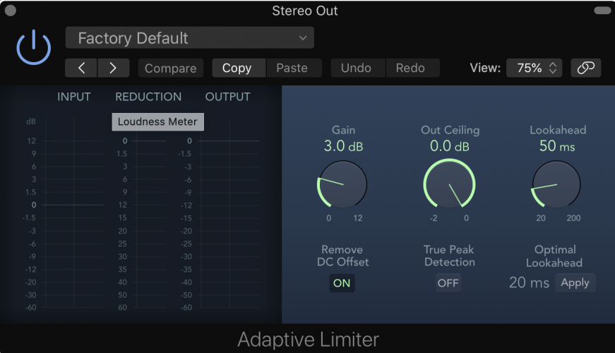 Logic’s adaptive limiter