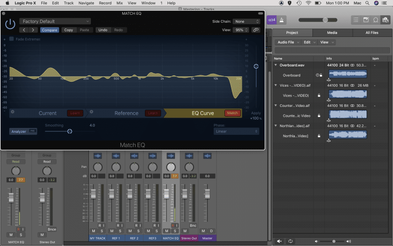 create an EQ curve