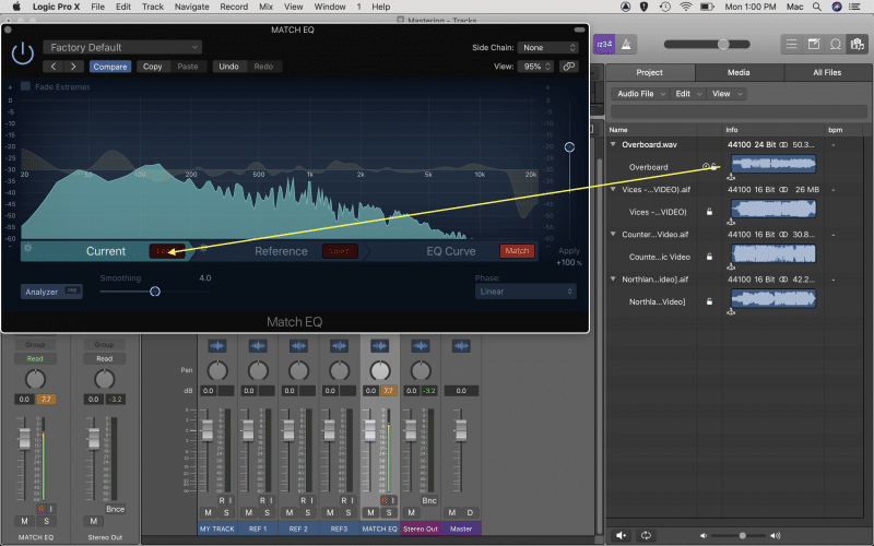 drag your mix file into the current tab in Match EQ