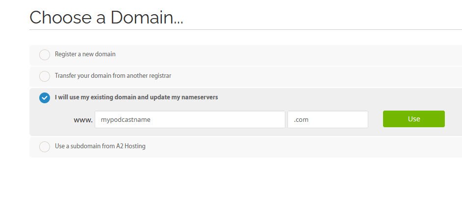 choose a domain