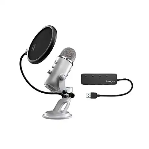Blue Yeti USB Microphone (Silver) bundle