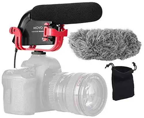 Movo VXR4000R Directional Shotgun Condenser Video Microphone with Shock mount